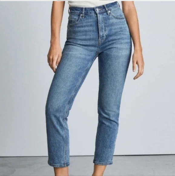 Everlane High Rise Straight Leg Ankle Jeans - Picture 2 of 12